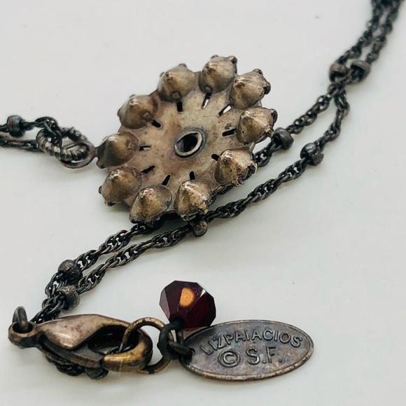 Vintage LIZ PALACIOS Garnet Necklace 🥀 - Picture 10 of 17